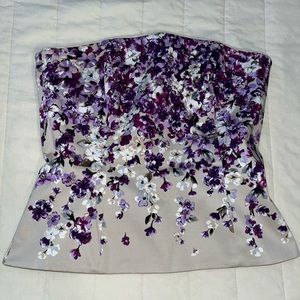 WHITE / BLACK brand strapless top